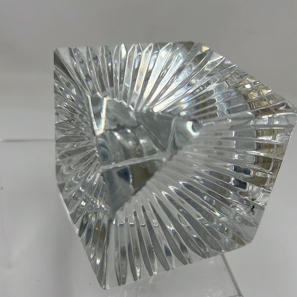 Waterford Crystal “Meridian” Cube Quartz Desk Clock - Works Perfectly - Picture 6 of 9